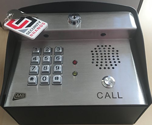 AAS 1000i Advantage DK post mount keypad with intercom - 1000 codes capacity -- Inside station required -- Inside station not included