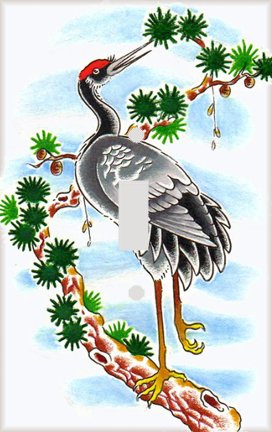 Crane in Tree Switchplate - Switch Plate Cover