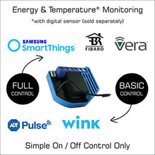 Load image into Gallery viewer, Qubino Z-Wave Plus 1 Relay Switch and Energy Monitor ZMNHAD3. Works with Wink, SmartThings, Vera, and More. Compact Design, the Smallest in the U.S.
