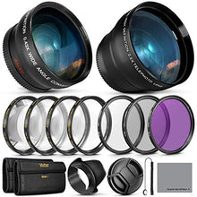 Load image into Gallery viewer, 55MM Vivitar Essential Lens &amp; Filter Accessory Kit for Nikon AF-P DX 18-55mm and Select Sony Lenses - Bundle with Wide Angle &amp; Telephoto Lenses, Filters Kit.
