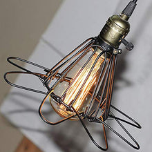 Load image into Gallery viewer, STGLIGHTING 1-Light H-Type Track Light Pendants 4.9 Feet Cord Iron Birdcage Lampshade Restaurant Chandelier Decorative Chandelier Industrial Factory Pendant Lamp Bulb Not Included
