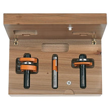 Load image into Gallery viewer, CMT 800.526.11 3-Piece Tongue &amp; Groove Cabinetmaking Set in Hardwood Case, 1/2-Inch Shank
