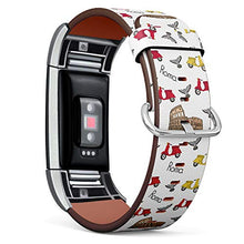 Load image into Gallery viewer, Replacement Leather Strap Printing Wristbands Compatible with Fitbit Charge 2 - Ethnic Tracery Calming Pattern of Mehndi Design
