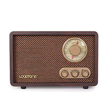 Load image into Gallery viewer, LoopTone FM AM Radio Retro Wood Radio with Bluetooth Play Mp3 and Antenna Built in Speaker for Kitchen Living Room
