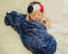 Load image into Gallery viewer, Stretch Lace Wrap, Newborn Baby Layer Photography Prop (Navy)
