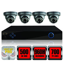 Load image into Gallery viewer, Night Owl Security B-PE45-4DM7 4-Channel DVR System with 500GB HDD, HDMI Output, 4 Hi-Res 700 TVL Dome Cameras (Black)
