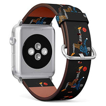 Load image into Gallery viewer, S-Type iWatch Leather Strap Printing Wristbands for Apple Watch 4/3/2/1 Sport Series (38mm) - Soccer Player Shooting a Ball with Overhead Kick Posture

