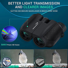 Load image into Gallery viewer, Aurosports 10x25 Binoculars for Adults and Kids, Folding Compact Binocular with Weak Light Night Vision, Lightweight Small Binoculars for Bird Watching, Travel, Concerts, Hunting, Hiking
