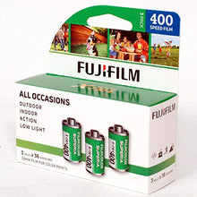 Load image into Gallery viewer, Fujifilm 600018965 Fujicolor Superia X-TRA 400 Color Negative Film (3 Pack)
