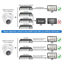 Load image into Gallery viewer, ZOSI 1080P Full HD 4-in-1 TVI/CVI/AHD/CVBS Security Camera 1920TVL Outdoor Indoor Day Night Surveillance CCTV Dome Camera for HD-TVI, AHD, CVI, and CVBS/960H Analog DVR System(White)
