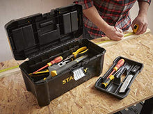 Load image into Gallery viewer, Stanley STST1-75518 Essential 16&quot; Toolbox with Metal latches, Black/Yellow, Inch
