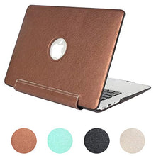 Load image into Gallery viewer, MacBook Air 11 Case, PapyHall Snap On Logo Shine Through Design Silky PU Leather Book Cover for Apple MacBook Air 11 inch (Model:A1370/A1465) - Bronze
