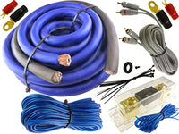 Blue 0 Gauge 5500 WATT CAR PRO Complete AMP Wire Amplifier Install KIT O GA USA