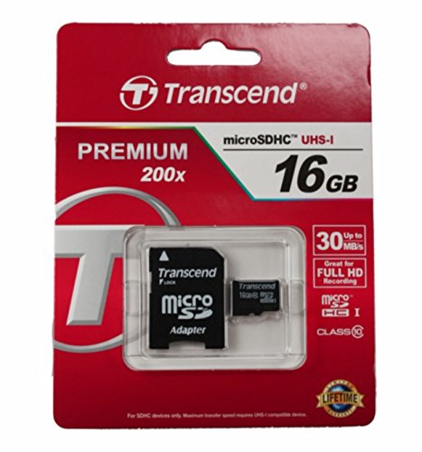 New Transcend 16GB Class10 Micro SDHC Flash Memory Card TS16GUSDHC10