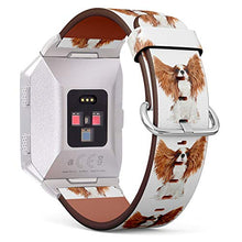 Load image into Gallery viewer, (Cavalier King Charles Spaniel Dog Ears in The air) Patterned Leather Wristband Strap for Fitbit Ionic,The Replacement of Fitbit Ionic smartwatch Bands
