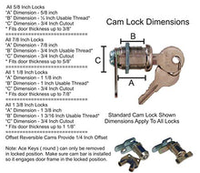Load image into Gallery viewer, Prime Products 1011.1160 18-3310 5/8&quot; Keyed Camlock- Pack of 4
