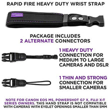 Load image into Gallery viewer, Camera Wrist Strap - Rapid Fire Heavy Duty Safety Wrist Strap by Altura Photo w/ 2 Alternate Connections for Use w/ Large DSLR or Mirrorless Cameras
