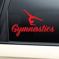 Nashville Decals Gymnastics Vinyl Decal Laptop Car Truck Bumper Window Sticker - Red