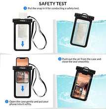 Load image into Gallery viewer, FRiEQ Waterproof Case For Outdoor Activities - Waterproof Bag/Pouch For iPhone X/8/8plus/7/7plus/6s/6s plus/Samsung Galaxy S9/S9 Plus - IPX8 Certified To 100 Feet (Black)
