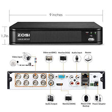 Load image into Gallery viewer, ZOSI 720p 8 Channel Security DVR System HD-TVI 1080P Lite Video, QR Code Scan Remote Access, Hybrid Capability 4-in-1(Analog/AHD/TVI/CVI) DVR Recorder Security Camera (Renewed)
