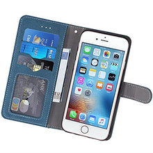 Load image into Gallery viewer, Asuwish Compatible with iPhone 6 6s Wallet Case Tempered Glass Screen Protector Flip Card Holder Stand Cell Phone Cover for iPhone6 Six i6 S iPhone6s iPhine6s iPhones6s i Phone6s Phone6 6a S6 Blue
