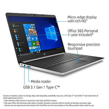 Load image into Gallery viewer, HP 14-inch Laptop, Intel Pentium Silver N5000 Processor, 4 GB SDRAM, 128 GB Solid State Drive, Windows 10 Home in S Mode (14-df0010nr, Natural Silver)
