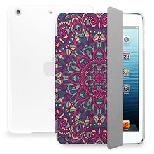 Load image into Gallery viewer, CasesByLorraine Apple New iPad 9.7&quot; (2017) Case, Purple Mandala Floral Pattern Stylish Smart Cover for New iPad 9.7 inch (2017) with auto Sleep &amp; Wake Function - N15
