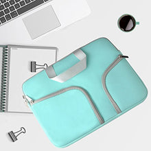 Load image into Gallery viewer, HESTECH Chromebook Case, 11.6-12.3 inch Neoprene Laptop Sleeve Case Bag Handle Compatible with Acer Chromebook r11/HP Stream/Samsung/Lenovo C330/ASUS C202/MacBook air 11/ Surface Pro3/Pro4, Mint Green
