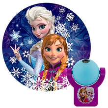 Load image into Gallery viewer, Projectables Frozen LED Night Light, Plug-in, Dusk-to-Dawn, UL Listed, Image of Anna and Elsa on Ceiling, Wall, or Floor, Ideal for Bedroom, Nursery, Bathroom, 13340, 1
