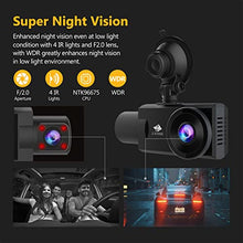 Load image into Gallery viewer, Dash Cam, Z3Pro Dash Cam Front and Inside, 2K+1080P Front and Inside Dual Dash Cam, Car Camera, IR Night Vision, Parking Mode, G-Sensor, Support 256GB
