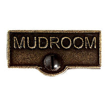 Load image into Gallery viewer, Switch Plate Tags MUDROOM Name Signs Labels Cast Brass | Renovator&#39;s Supply
