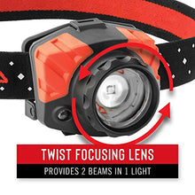 Load image into Gallery viewer, COAST FL85 615 Lumen Dual Color Pure Beam Focusing LED Headlamp with Twist Focus Hinged Beam Adjustment Hard Hat Compatibility and Reflective Strap,
