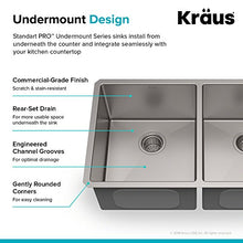 Load image into Gallery viewer, Kraus Standart PRO 33-inch 16 Gauge Undermount 50/50 Double Bowl Stainless Steel Kitchen Sink, KHU102-33
