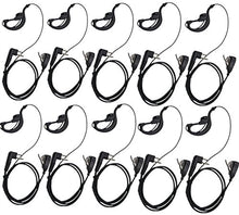 Load image into Gallery viewer, Lsgoodcare 2-Pin Advanced G Shape Police Earpiece Headset PTT with Mic Compatible for Motorola 2 Way Radio CP040 CP200 XTNi DTR VL50 Walkie Talkie Earphone -Pack of 10

