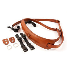 Load image into Gallery viewer, 4V Design Lusso Tuscany Leather Medium Handmade Leather Camera Strap w/Universal Fit Kit, Brown/Brown (2MP01BVV2323)
