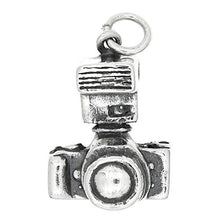 Load image into Gallery viewer, Sterling Silver Three Dimensional Single Lens Reflex Photographer Camera Charm
