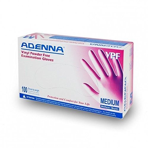 Adenna - Adenna Vpf Disposable Gloves 100%25 Latex Free Vinyl Durable Soft Medium Vpf235