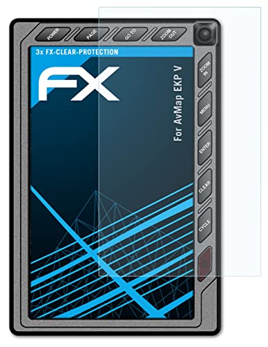 atFoliX Screen Protection Film Compatible with AvMap EKP V Screen Protector, Ultra-Clear FX Protective Film (3X)