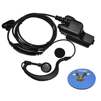 HQRP G Shape Earpiece Headset PTT Mic Compatible with Motorola XTS2250 / MT 2000 / MTS2000 + HQRP Coaster