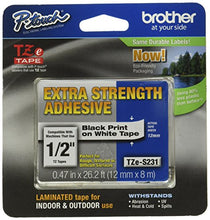 Load image into Gallery viewer, Brother Genuine P-touch TZe-S231 Tape, 1/2&quot; (0.47&quot;) Wide Standard Laminated Tape,0.47&quot; x 26.2 ft (12mm x 8mm)
