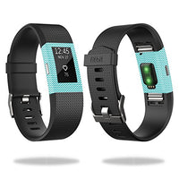 MightySkins Skin Compatible with Fitbit Charge 2 - Turquoise Chevron | Protective, Durable, and Unique Vinyl Decal wrap Cover | Easy to Apply, Remove, and Change Styles | Made in The USA