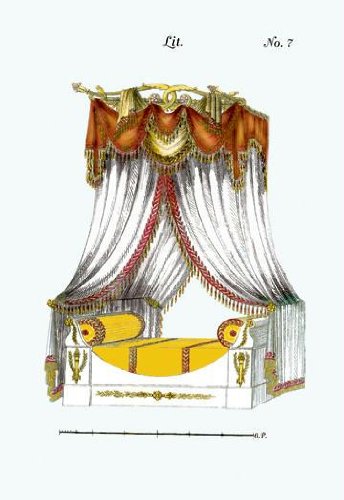 French Empire Bed No. 7 12x18 Giclee on canvas