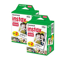 Load image into Gallery viewer, Fuji Instax Mini Instant Film Two Twin Packs (40 Sheets) + Protective Case + 40 Sticker Frames + Picture Frames + Photo Album + Microfiber Cleaning Cloth + More Accessories (Lime Green)
