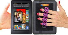 Load image into Gallery viewer, LAZY-HANDS 4-Loop Grip (x1 Grip) for e-Reader - XL - Black &amp; Pink Checkers
