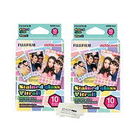 Fujifilm Instax Mini Stained Glass Instant Film-2 Pack- (20Prints) + Quality Photo Microfiber Cloth