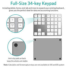 Load image into Gallery viewer, Bluetooth Numeric Keypad, Rechargeable Aluminum 34-Key Number Pad SlimExternal Numpad Keyboard Data Entry Compatible for MacBook, MacBook Air/Pro, iMac Windows Laptop Surface Pro etc
