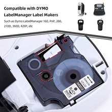 Load image into Gallery viewer, 6-Pack Compatible Dymo D1 Label Tape 45013 S0720530 Replace for DYMO D1 A45013 Refills, Black on White, 1/2 Inch x 23 Ft for Dymo LabelManager 160 420P 210D 280 360D PnP Label Maker
