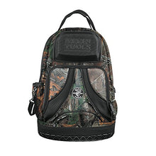 Load image into Gallery viewer, Klein Tools 55421BP14CAMO Tool Bag Backpack, Heavy Duty Tradesman Pro Tool Organizer / Tool Carrier has 39 Pockets, Molded Base, Camo Design
