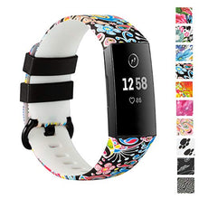 Load image into Gallery viewer, honecumi Replacement Bands Compatible with Fitbit Charge 4 /Charge 3 /Charge 3 SE Watchband Wristband Strap Bracelet for Men Women Colorful Pattern Watch Band with Metal Buckle-Small Size Watch Bands
