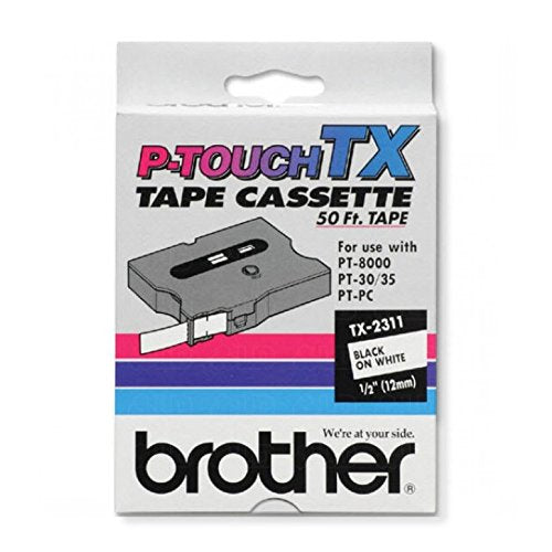Brother, TX2311, Label Tape Cartridge, 50ftx0.47in